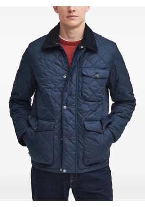 Barbour quilted corduroy-collar jacket - Blue