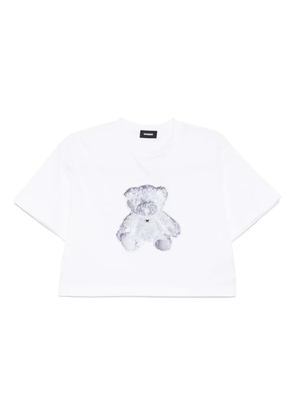 We11done necklace teddy T-shirt - White
