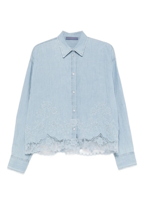 Ermanno Scervino floral lace shirt - Blue
