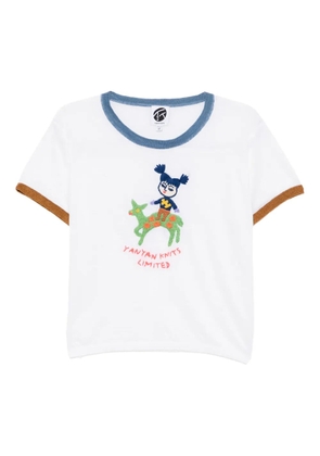 YANYAN KNITS Campus T-shirt - White