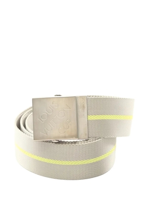 Louis Vuitton Pre-Owned 2010s cup 2003 logo-plaque belt - Neutrals