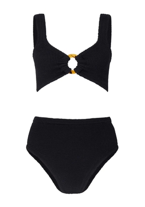 Hunza G Nadine seersucker bikini set - Black
