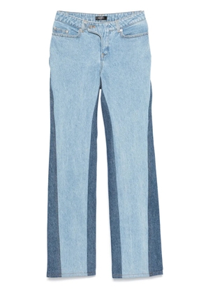 Mugler bi-color straight-leg jeans - Blue