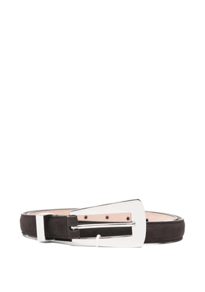 KHAITE Lucca suede belt - Brown