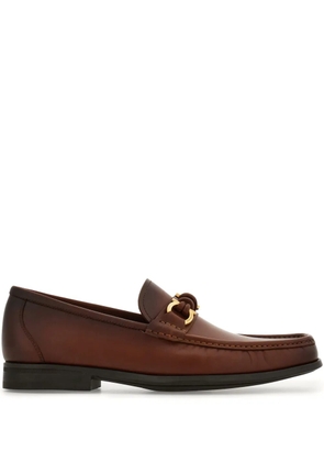 Ferragamo Gancini leather loafers - Brown