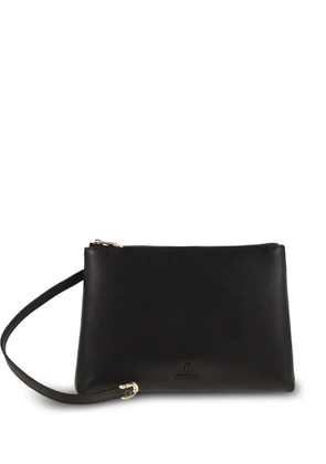 Furla logo-detail top-zip cross body bag - Black