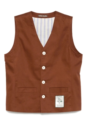 CHATEAU ORLANDO cotton waistcoat - Brown