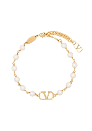 Valentino Garavani VLogo Signature pearl bracelet - White