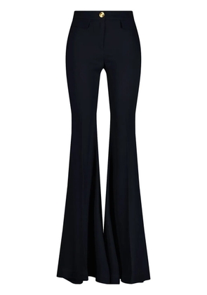 Giambattista Valli crepe-texture flared trousers - Black