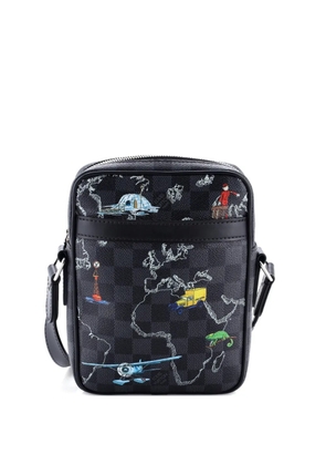 Louis Vuitton Pre-Owned Danube Slim Bag Limited Edition Renaissance Map Damier Graphite PM crossbody bag - Black