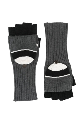 Charles Jeffrey Loverboy animal-motif gloves - Grey