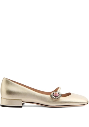 Valentino Garavani 20mm Mary Jane ballerina shoes - Gold
