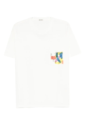 BODE abstract-print pocket T-shirt - White