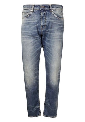 Haikure logo-appliqué slim-fit jeans - Blue