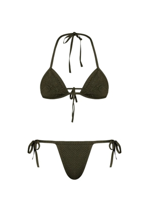 DSQUARED2 self-tie crochet two-piece bikini - Green