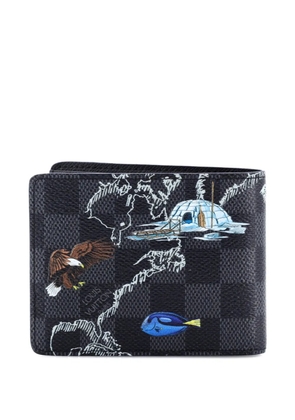 Louis Vuitton Pre-Owned Slender Wallet Limited Edition Renaissance Map Damier Graphite small wallets - Multicolour