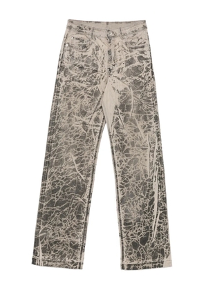 Rick Owens DRKSHDW crackle-print jeans - Black
