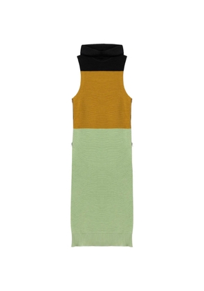 La DoubleJ colour block hooded maxi dress - Green