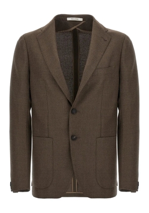 Tagliatore Super 100's wool blazer - Brown