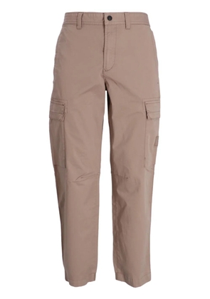 BOSS logo-tag cargo trousers - Brown