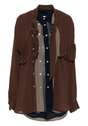 ACT Nº1 layered shirt - Brown