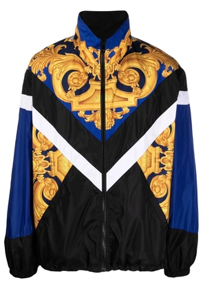 Versace Baroque-print zip-up jacket - Black