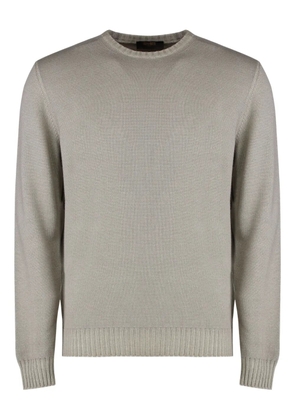 Moorer long-sleeve ribbed-knit sweater - Grey