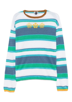 YANYAN KNITS striped top - White