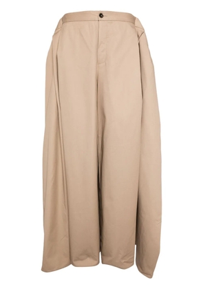 Puppets and Puppets draped straight-leg trousers - Brown