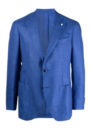 Luigi Bianchi notched-Lapels pouch-pockets blazer - Blue