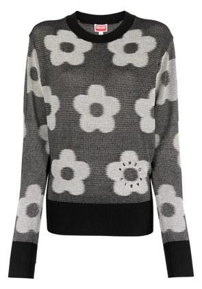 Kenzo Flower Spot-jacquard cotton jumper - Black