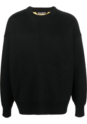 Palm Angels palm tree intarsia-knit wool sweater - Black