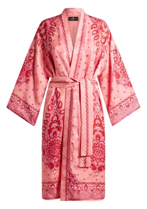 ETRO paisley-print robe jacket - Pink