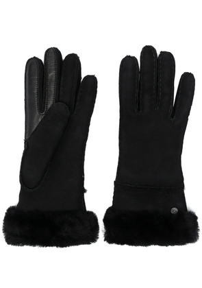 UGG logo plaque gloves - Black