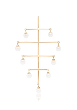 Persée 18kt yellow gold pearl earring
