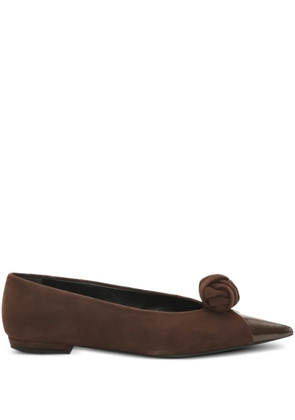 ROTATE BIRGER CHRISTENSEN knot-appliqué ballet flats - Brown