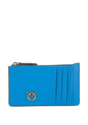 PINKO zip-top logo-plaque cardholder - Blue