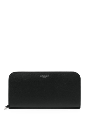 Saint Laurent logo-stamp wallet - Black