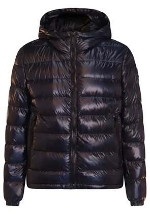 Add padded hooded jacket - Blue