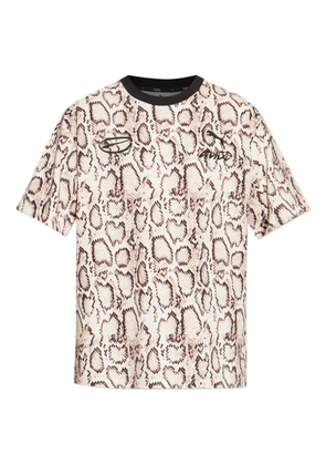 PUMA animal print logo t-shirt - Neutrals
