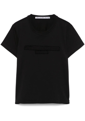 Alexander Wang logo-embossed T-shirt - Black