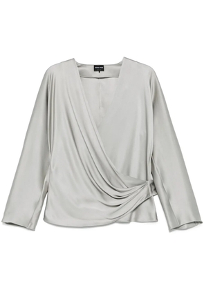 Giorgio Armani silk georgette blouse - Grey