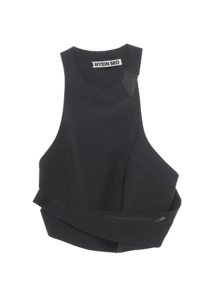 Hyein Seo cut-out cropped tank top - Black