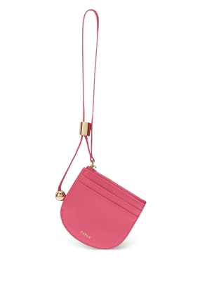 Furla small Laura logo-printed card holder - Pink