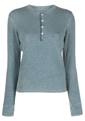 Ralph Lauren RRL long-sleeved fine-ribbed T-shirt - Blue