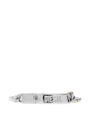 Diesel engraved-logo chain bracelet - Silver