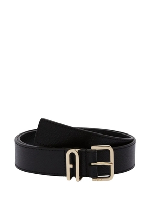 Furla Camelia logo belt - Black
