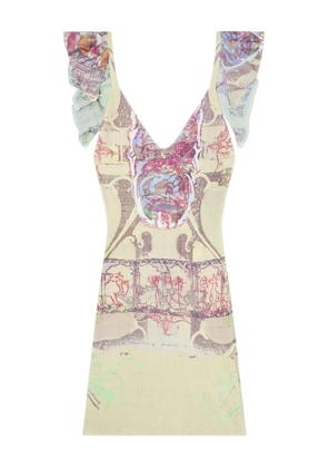 Diesel M-Fiorenza ruffled dress - Neutrals