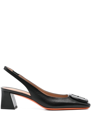 Santoni 55mm leather pumps - Black