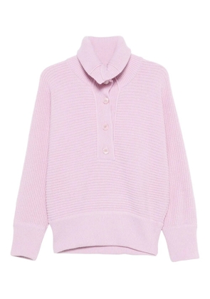 Magda Butrym high-neck button-placket jumper - Pink